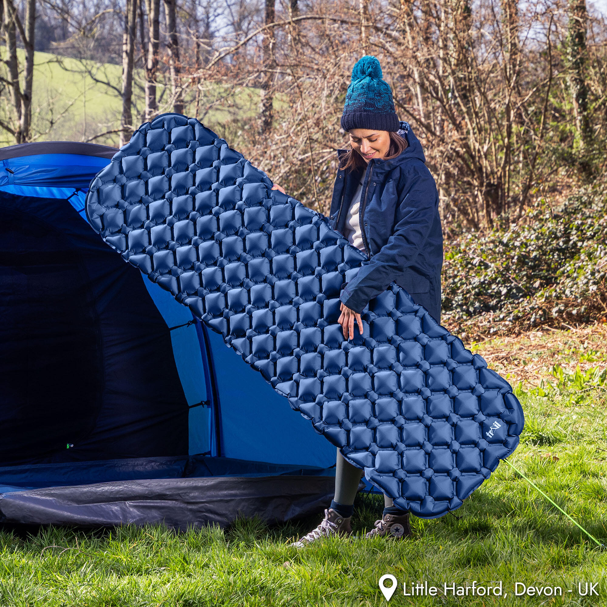 Lightweight Sleeping Mat Ultra Light Inflatable Camping Air Pad Waterproof 5.5cm 2/7