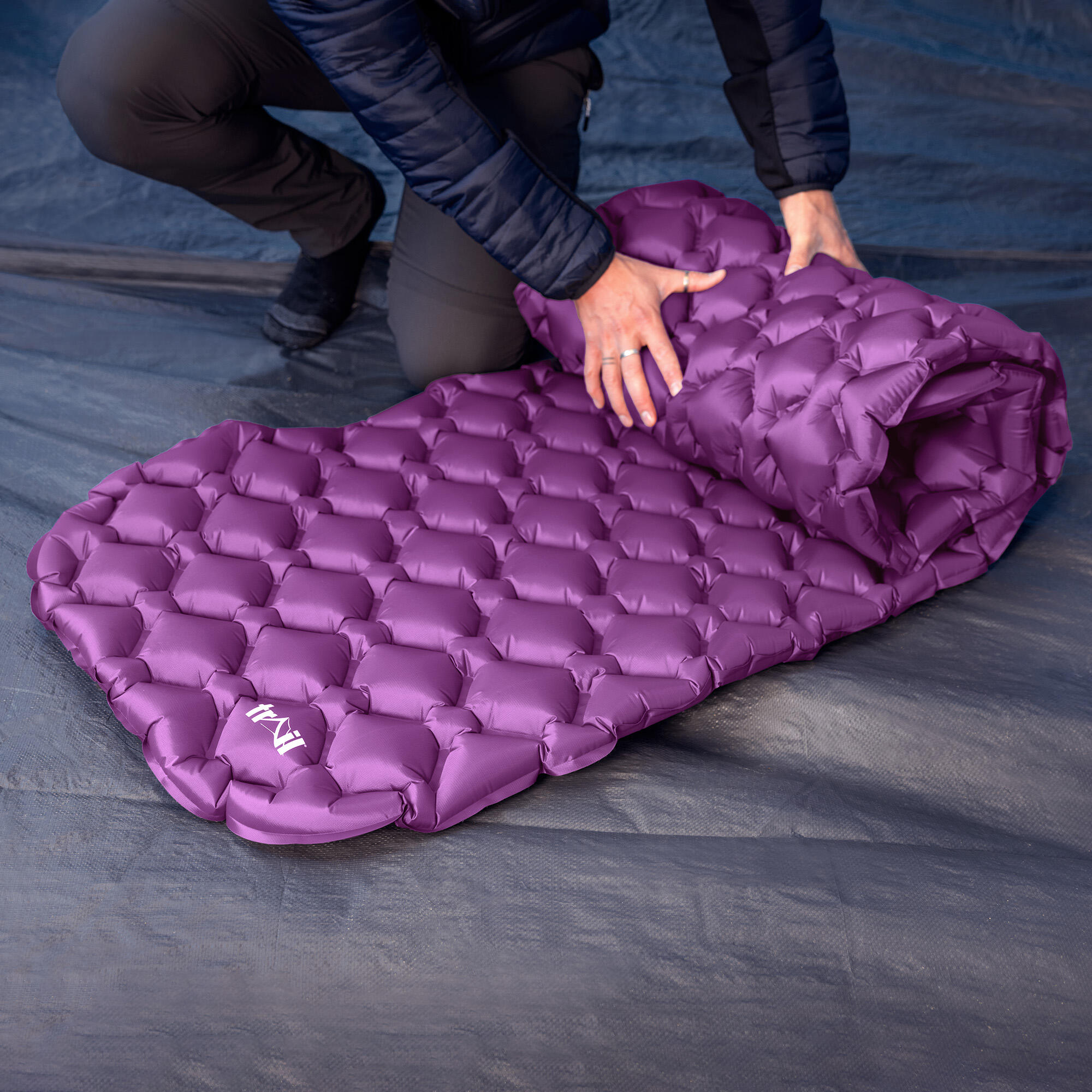 Lightweight Sleeping Mat Ultra Light Inflatable Camping Air Pad Waterproof 5.5cm 6/7