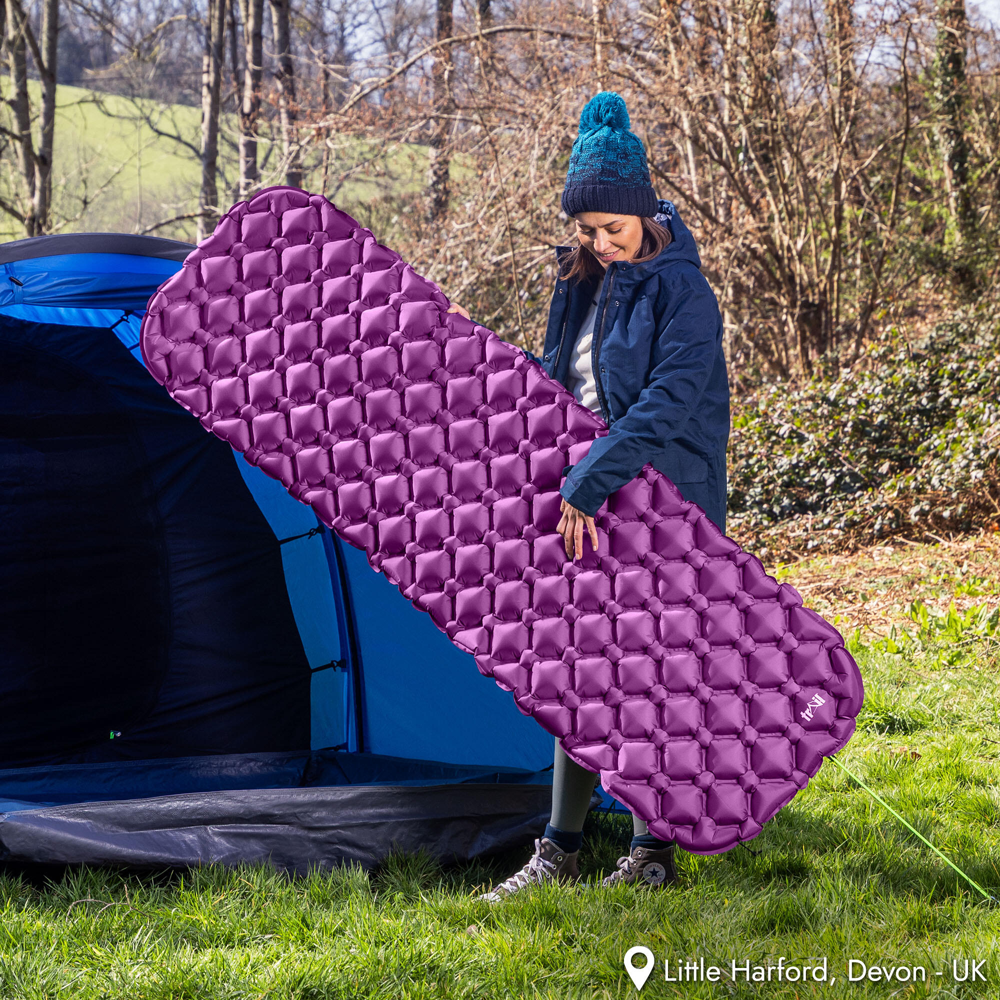 Lightweight Sleeping Mat Ultra Light Inflatable Camping Air Pad Waterproof 5.5cm 2/7