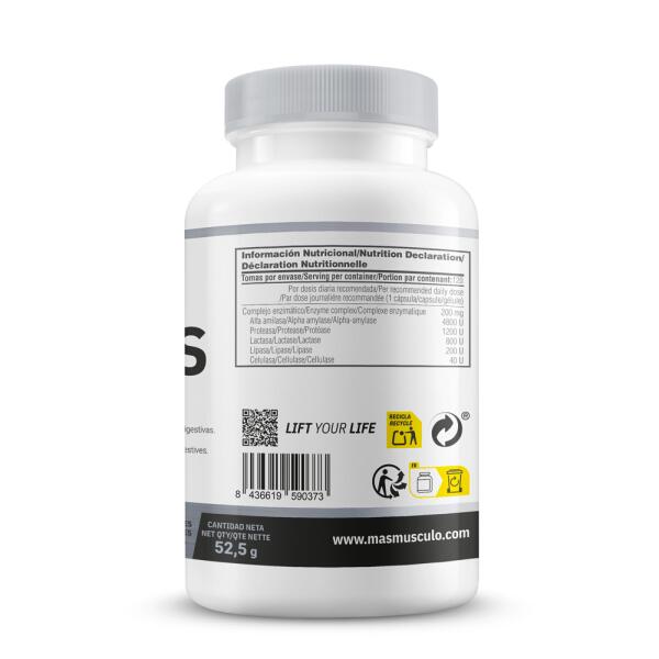 Digestive enzymes - 120 vegetable capsules de MASmusculo 3/5