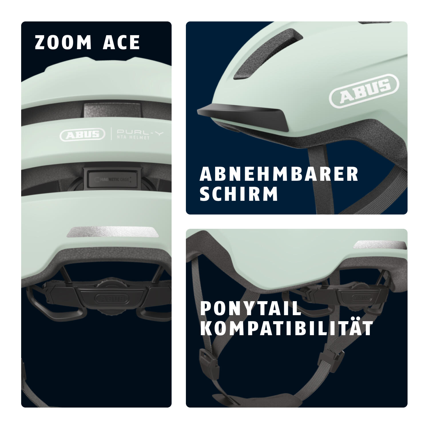 Casque Abus Purl-Y vert menthe S 51-55 cm 3/6