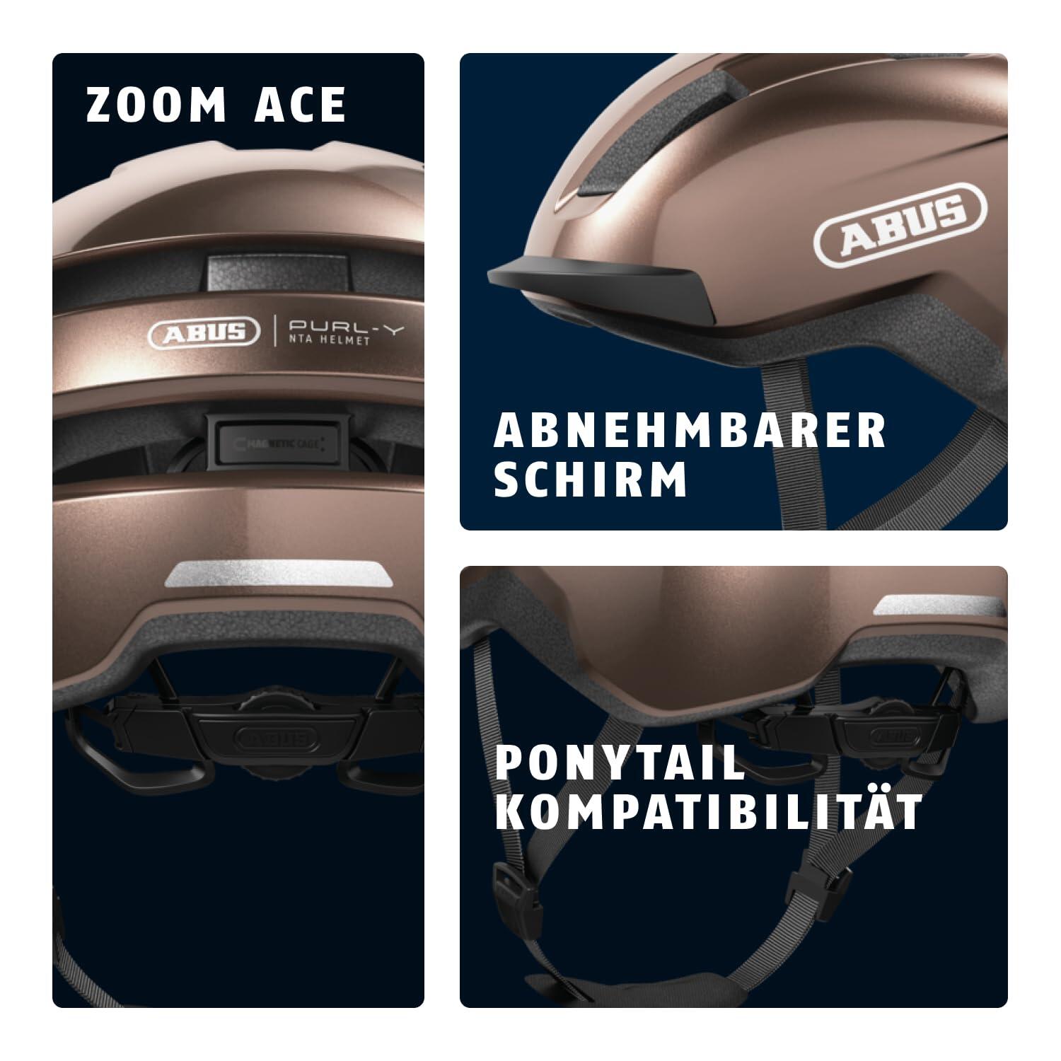 Abus Purl-Y Helm in Metallic Copper voor 51-55cm 3/7