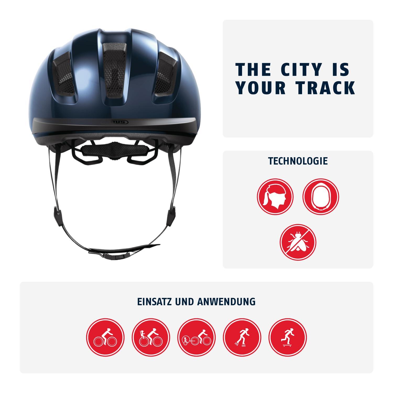 Casque Abus Purl-Y Bleu Minuit M 54-58cm 2/7