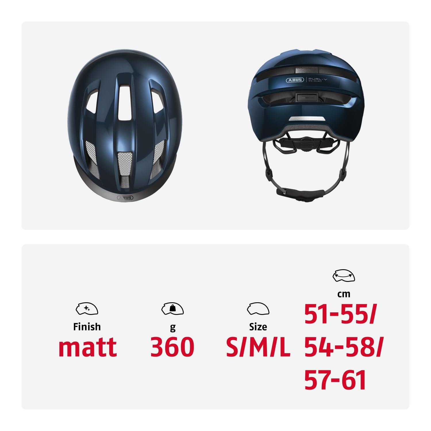 Casque Abus Purl-Y Bleu Minuit M 54-58cm 5/7