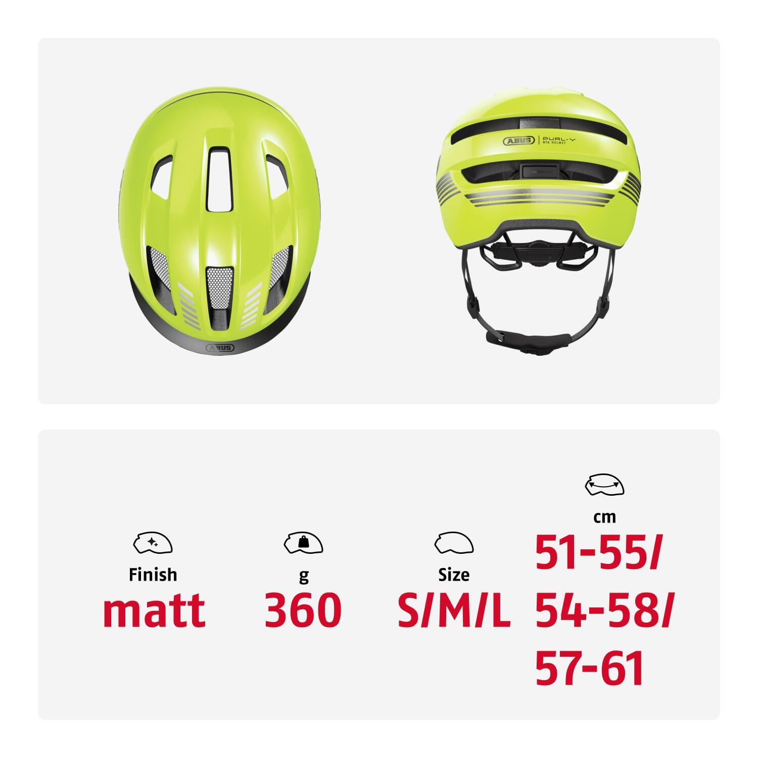 Abus Purl-Y Helm Signal Geel L 57-61 cm 5/7