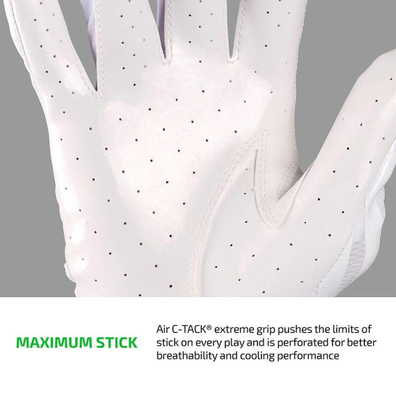 Cutters CG10680 Rev Pro 6.0 Receiver Gloves Solid M White 4/7