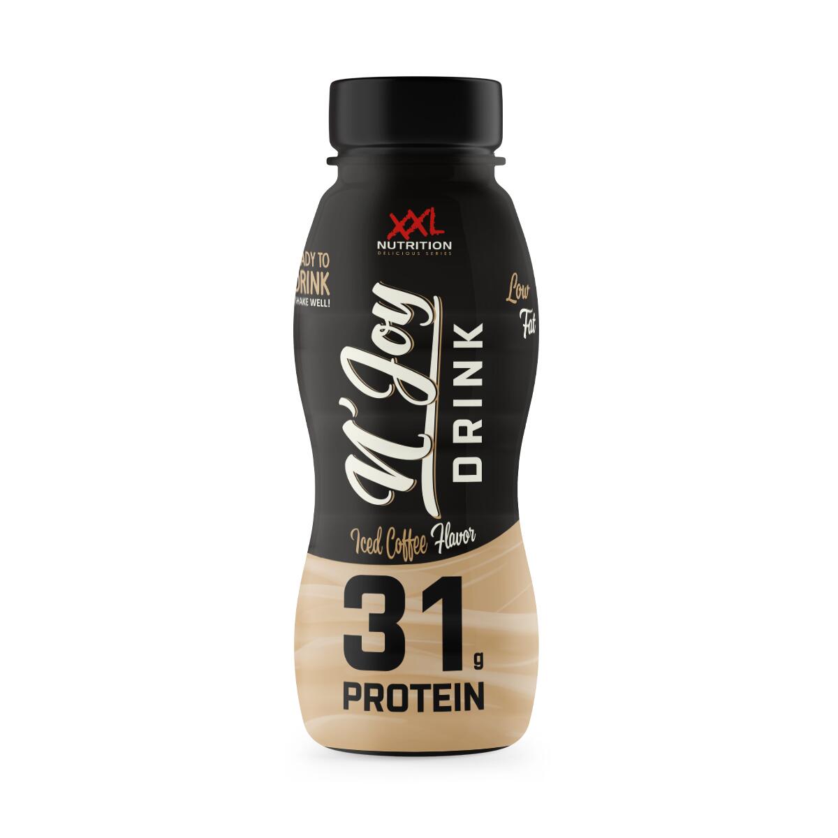 XXL NUTRITION N'Joy Protein Drink -32g Proteïne, Kant en Klare Eiwitshake -Iced Coffee -6 Pack