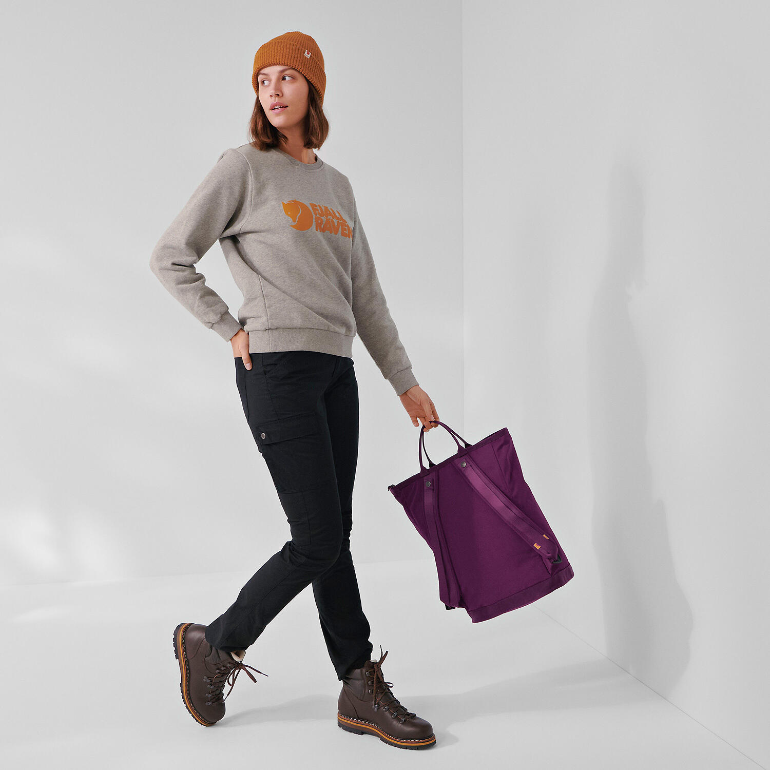 Damen Pullover Fjällräven Logo Sweater 5/7