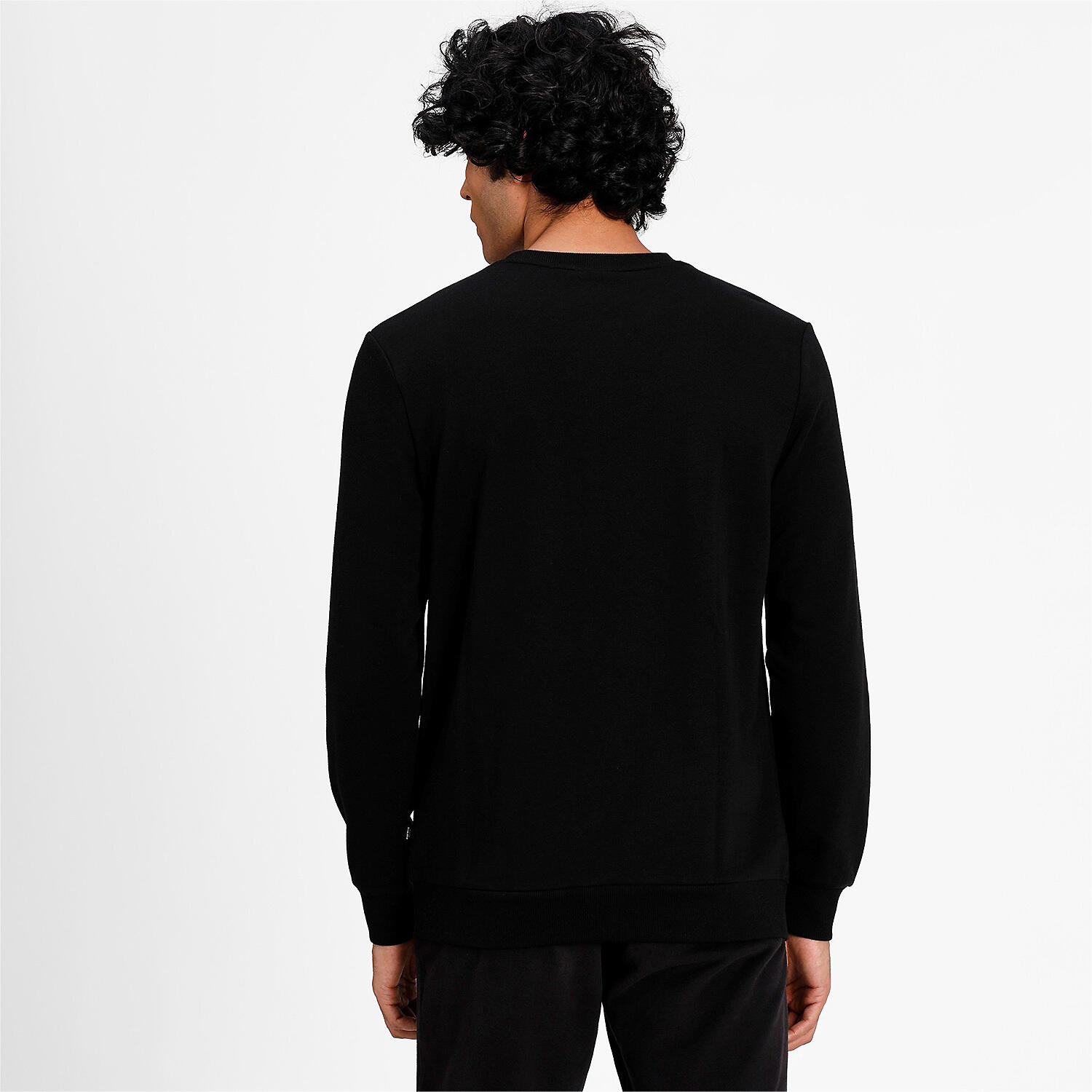 Felpa a girocollo Essentials con logo grande da uomo PUMA Black 6/7