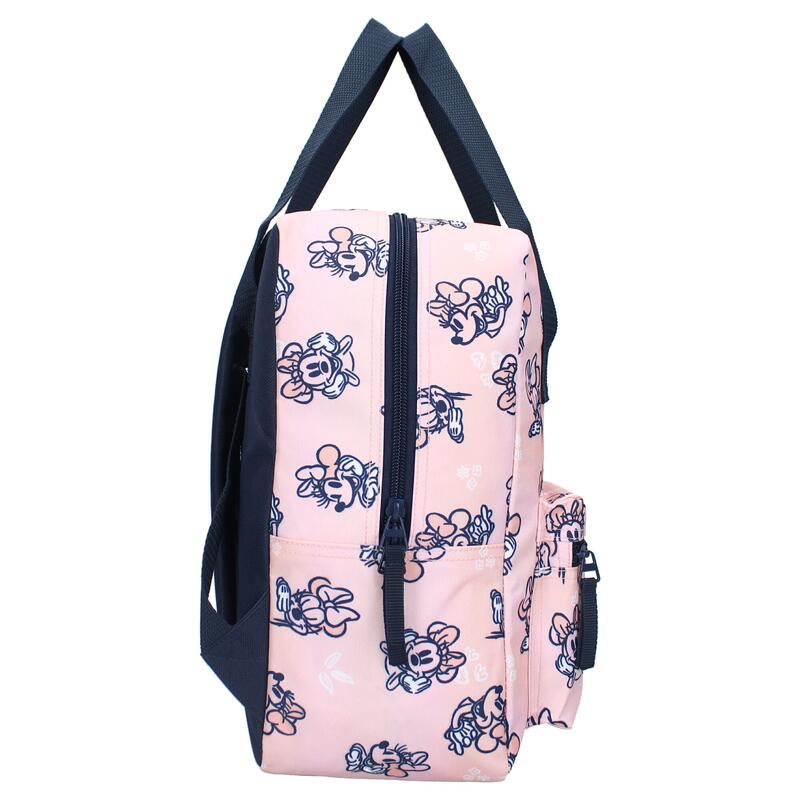 Rucsac cu doua compartimente,  30x23x12 cm, cu bretele ajustabile Minnie Mouse