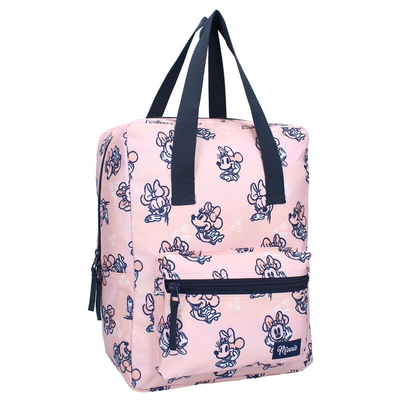 Rucsac cu doua compartimente,  30x23x12 cm, cu bretele ajustabile Minnie Mouse