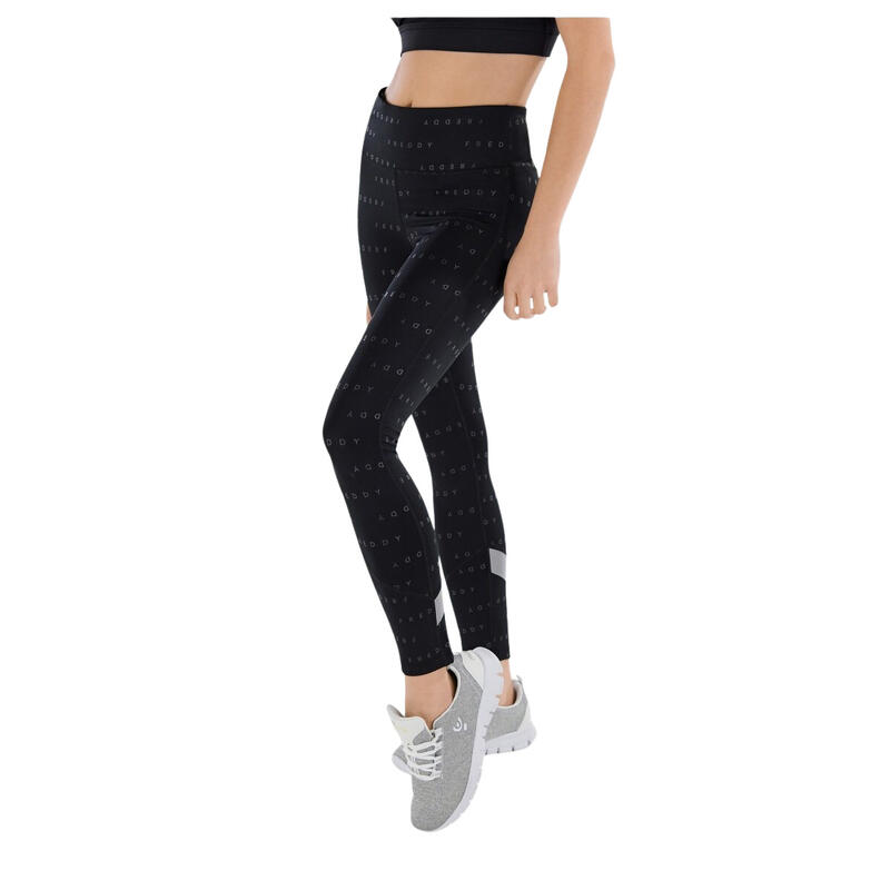 Leggings transpirant écologique Superfit avec logo Freddy imprimé partout