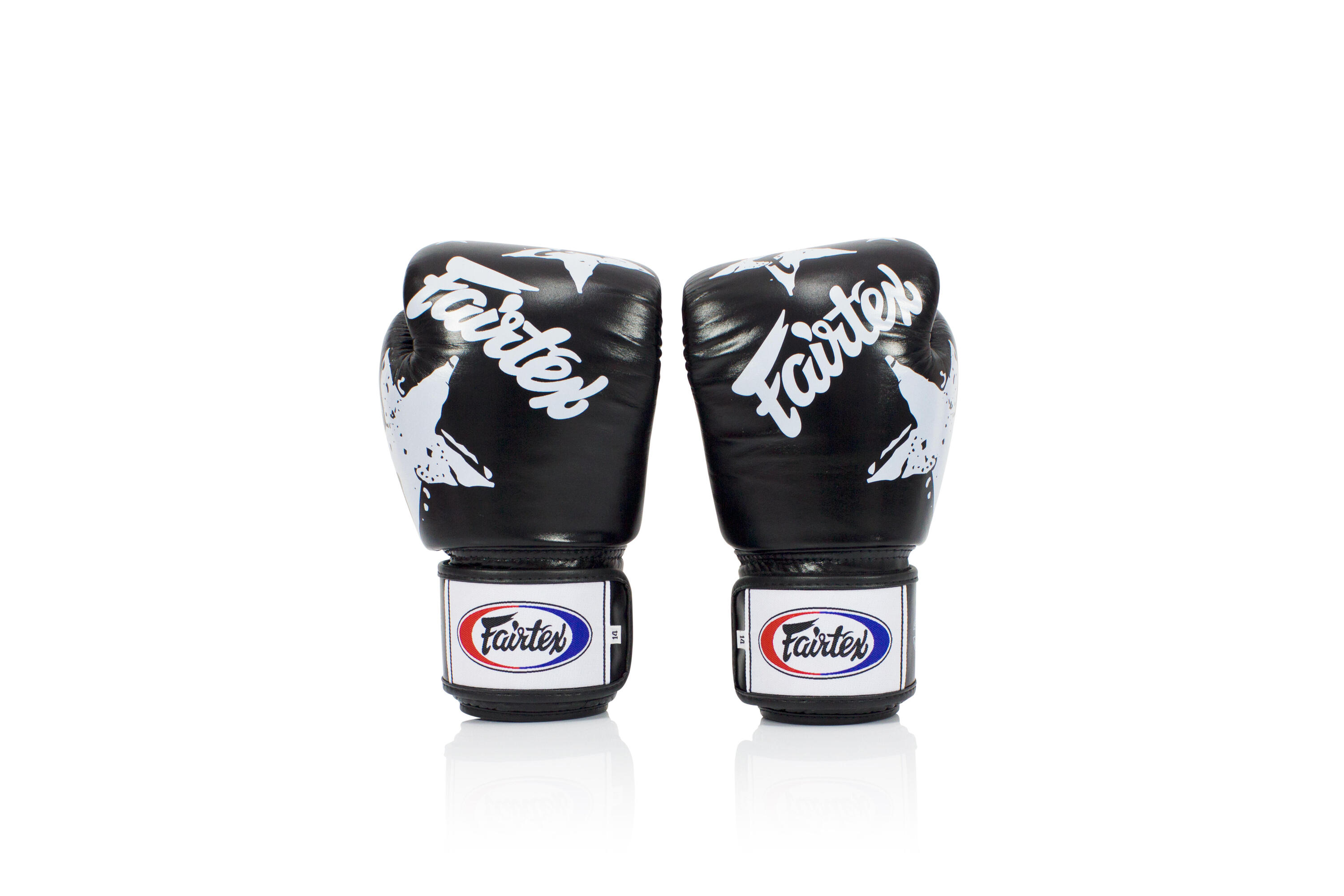 Fairtex BGV1-N Leder Boxhandschuhe - Nation Print Schwarz 14 Unzen 2/5