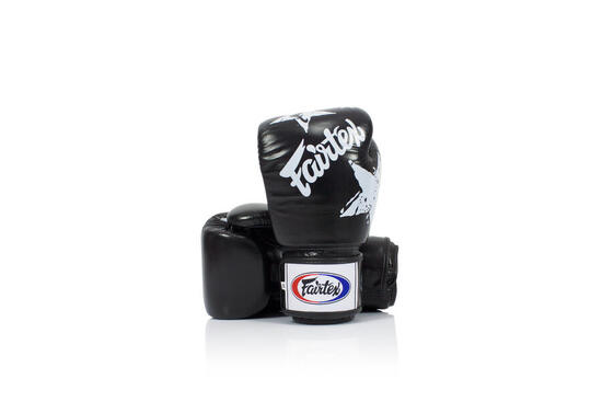 Fairtex BGV1-N Leder Boxhandschuhe - Nation Print Rot 12 Unzen