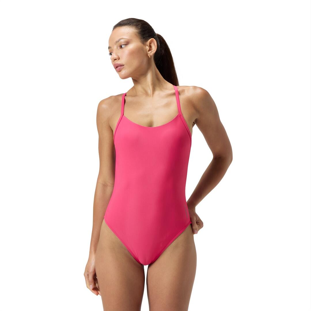 Bañador mujer Speedo Solid High Neck azul 2/7