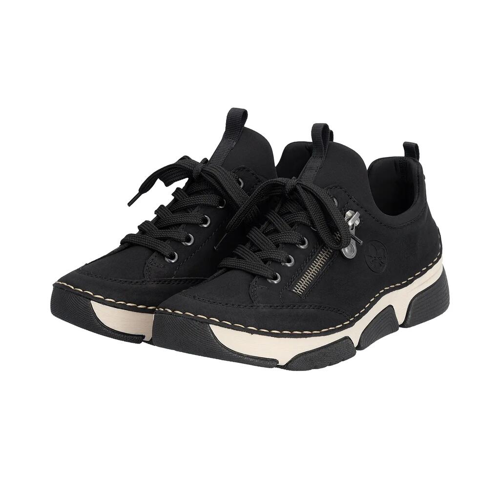 Womens Elasticated Shoes Leisure Lace Up 45973-00