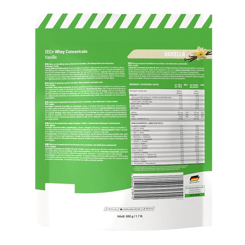 Zec+ Whey Concentrate (800g) Vanilla - Protéines 2/3