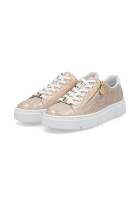 Rieker Damen Halbschuh Slipper Schuhe N5917-90 Gold
