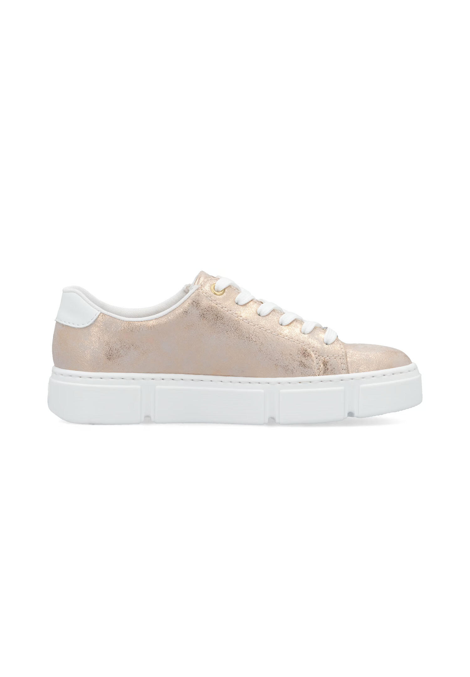 Rieker Damen Halbschuh Slipper Schuhe N5917-90 Gold 2/6