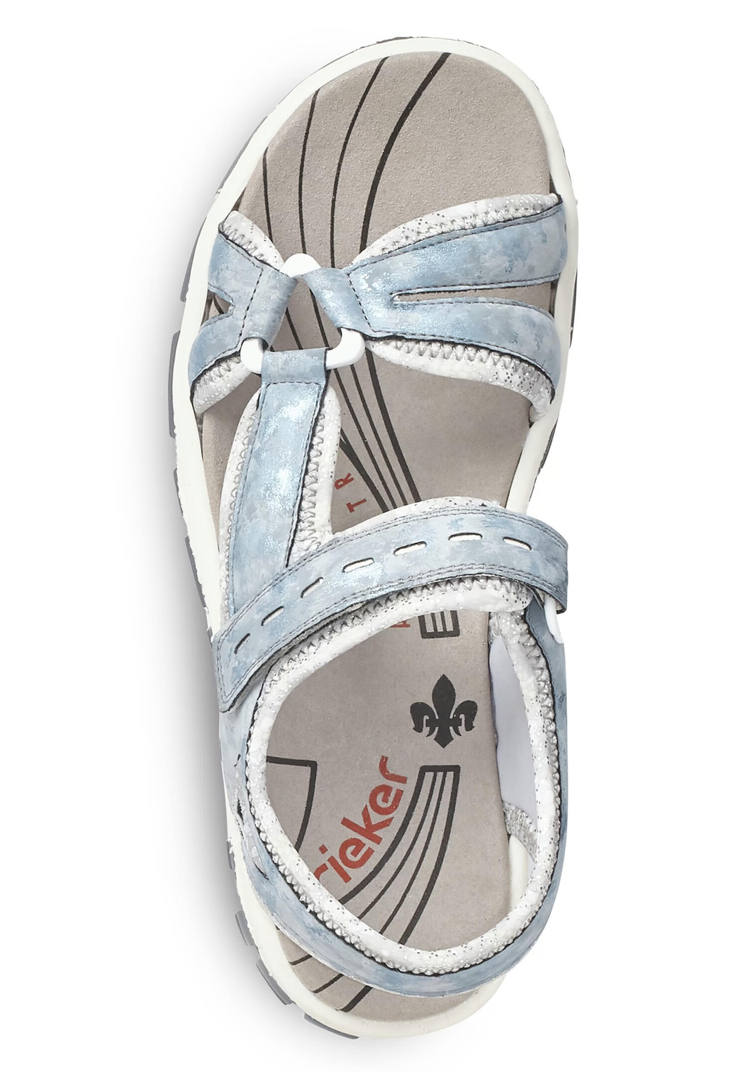 Rieker Damen Trekkingsandalen himmelblau Sandalen 68879-12 himmelblau 4/4