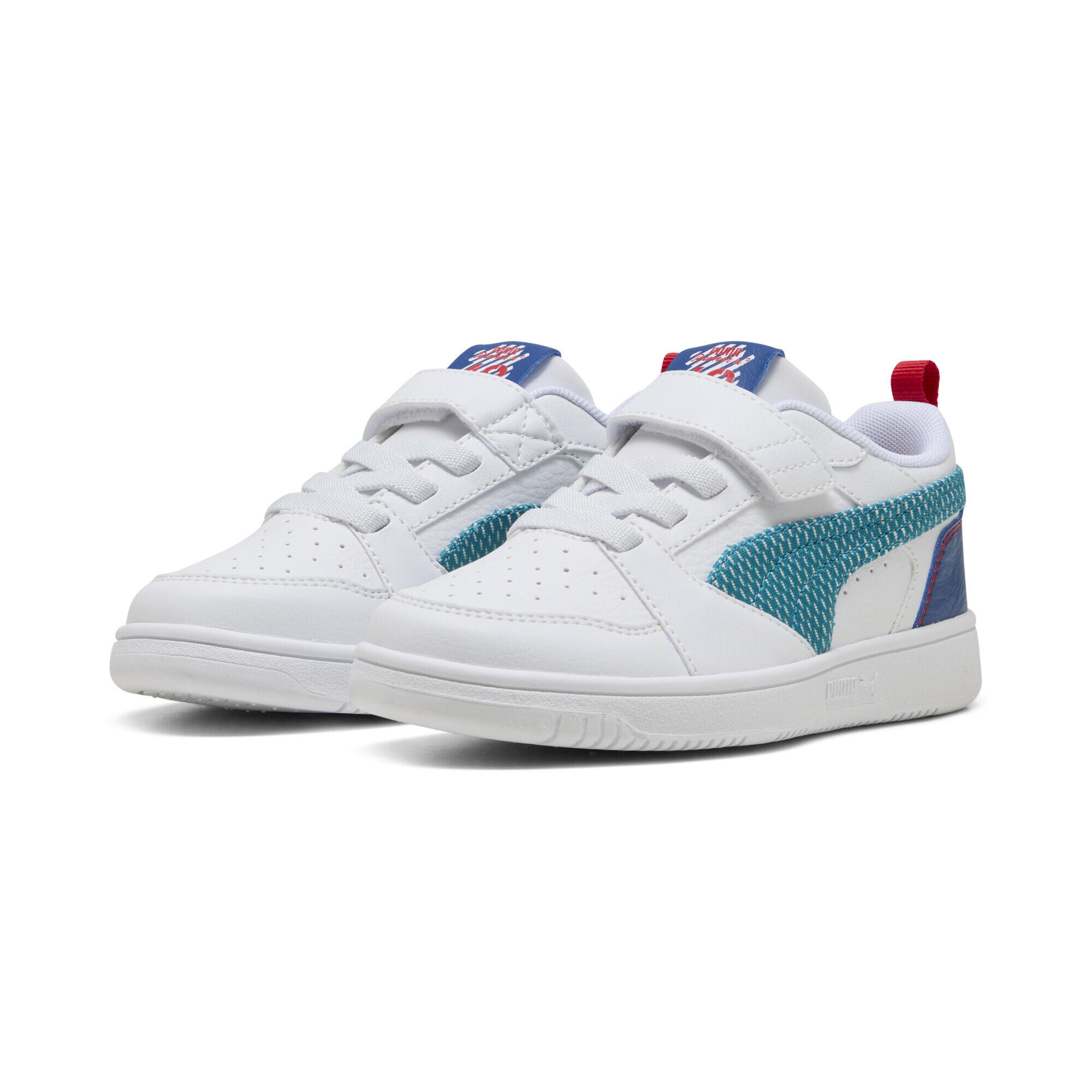 PUMA Sneakers Rebound V6 Low Run Fun per bambini PUMA White Tropical Blue Clyde Royal