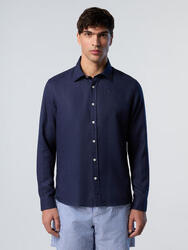 Chemise en lin avec logo brodé pour homme