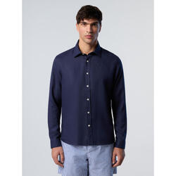 Chemise en lin avec logo brodé pour homme