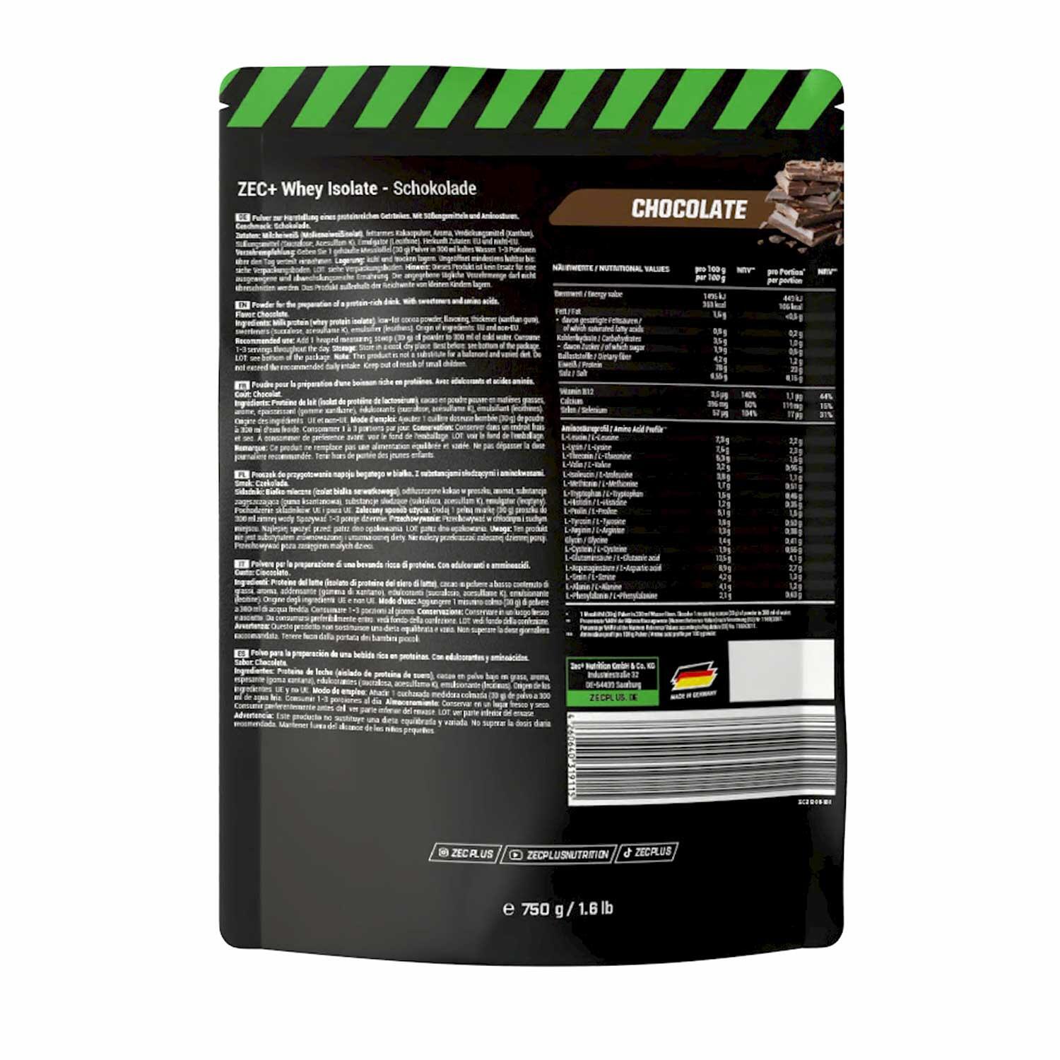 Zec+ Whey Isolate (750g) Chocolate - Proteine 2/3