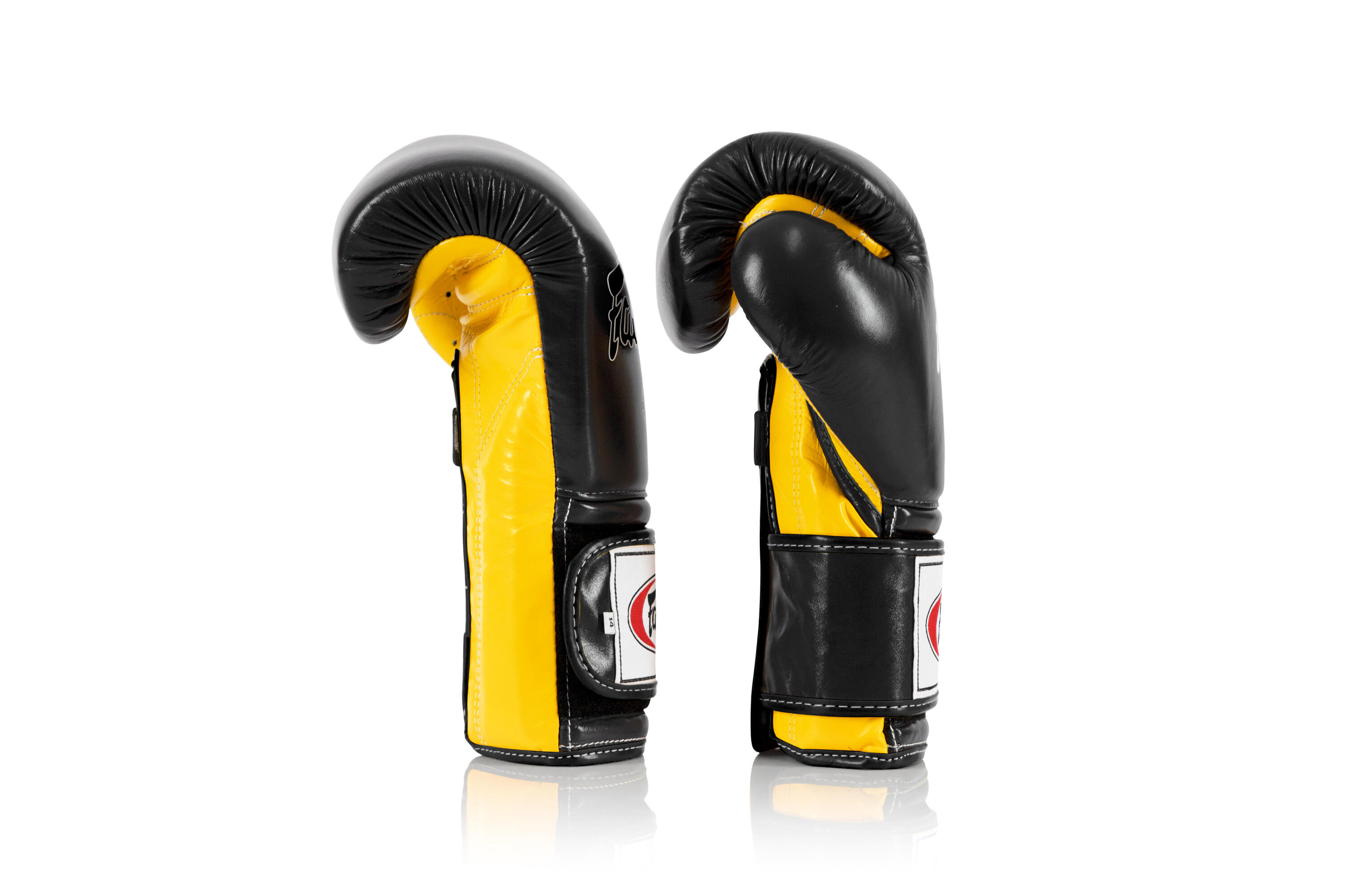 Fairtex BGV9 Heavy Hitter's Boxhandschuhe - Schwarz/Gelb 12 Unzen 3/5
