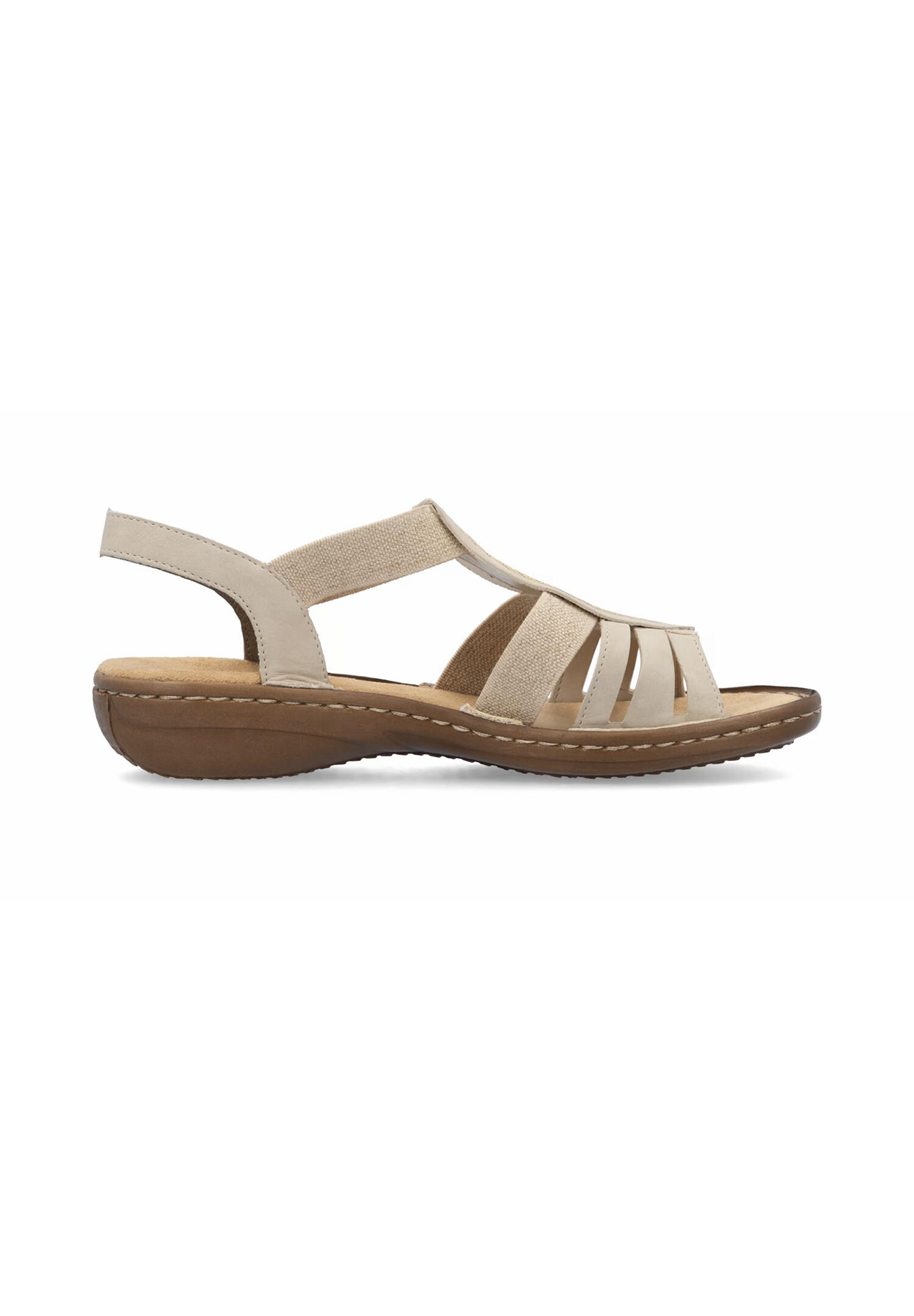 Sandales Rieker confortables ouvertes beige 4/5