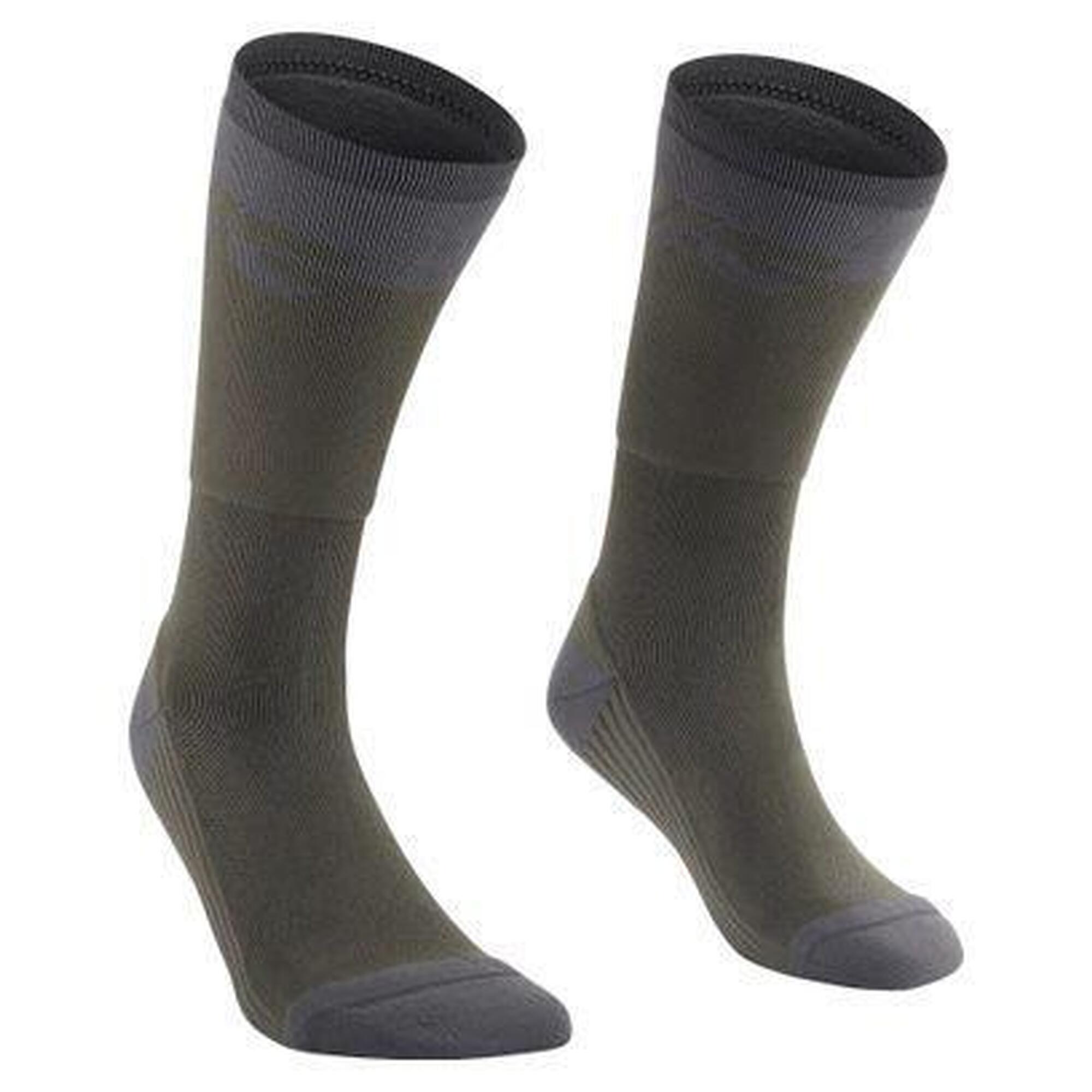 Mavic - Chaussettes Mavic Deemax Kaki/noir - Chaussettes - Noir|vert - 39/42 - Decathlon