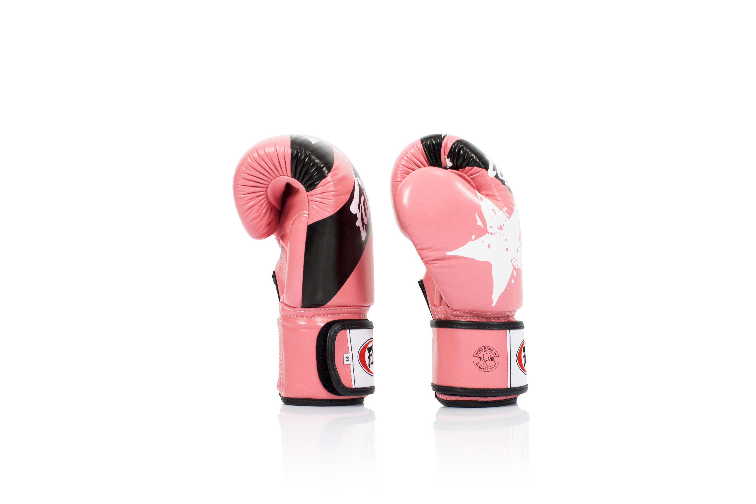 Fairtex BGV1-N Leder Boxhandschuhe - Nation Print Pink 12 Unzen 3/5