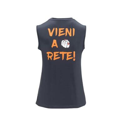 Dames padel mouwloos shirt vieni a rete