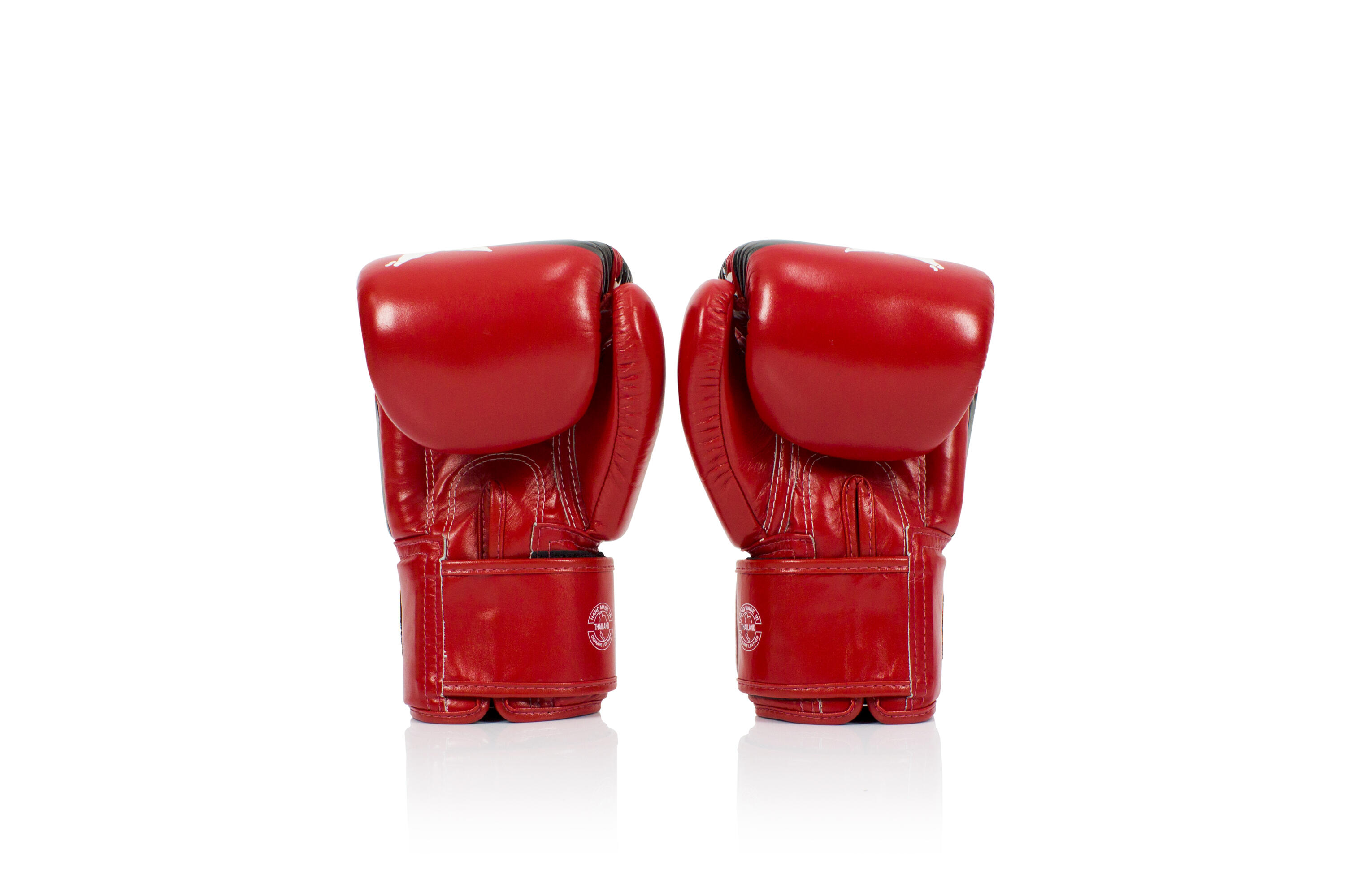 Fairtex BGV1-N Leder Boxhandschuhe - Nation Print Rot 16 Unzen 4/5