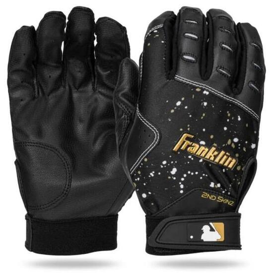 Franklin Baseball/Softball Schlaghandschuhe Erwachsene| Größe M Farbe Black/Gold