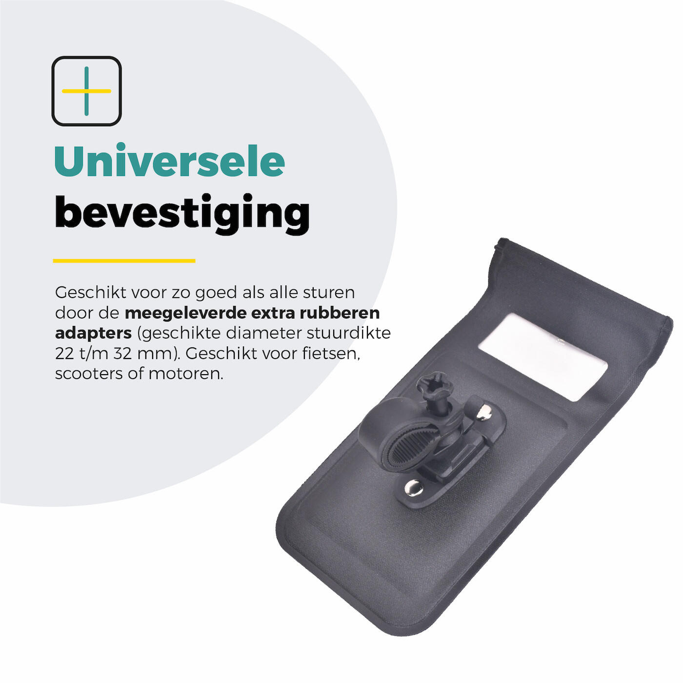 Voltano Telefoonhouder Fiets - Waterdicht - Zwart 6/7