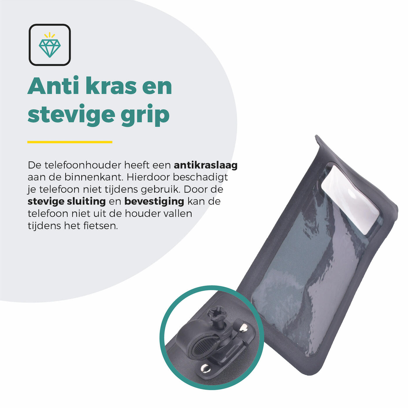 Voltano Telefoonhouder Fiets - Waterdicht - Zwart 7/7