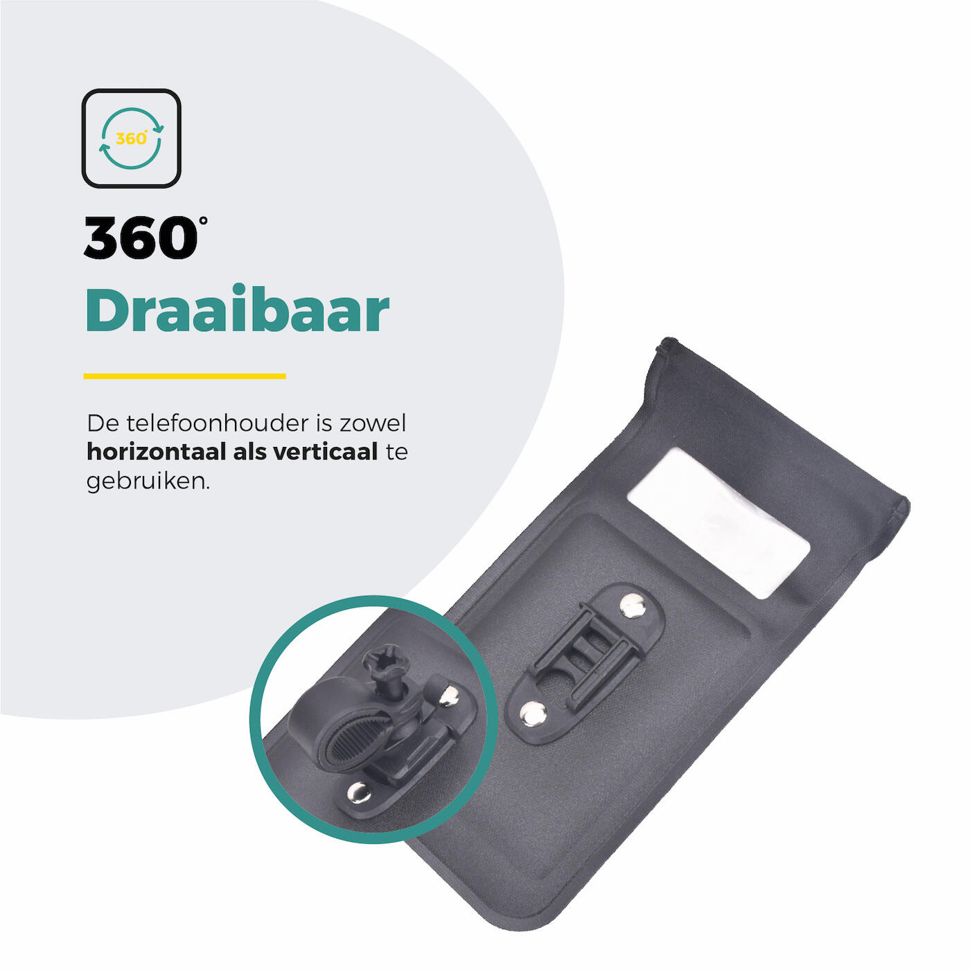 Voltano Telefoonhouder Fiets - Waterdicht - Zwart 4/7