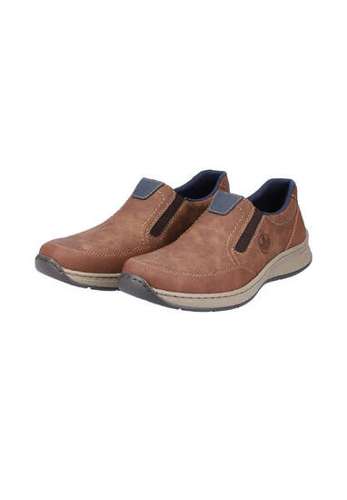 Rieker Herren Halbschuhe Businessschuhe Leder Schuhe 14362-24 Brown extra Weit
