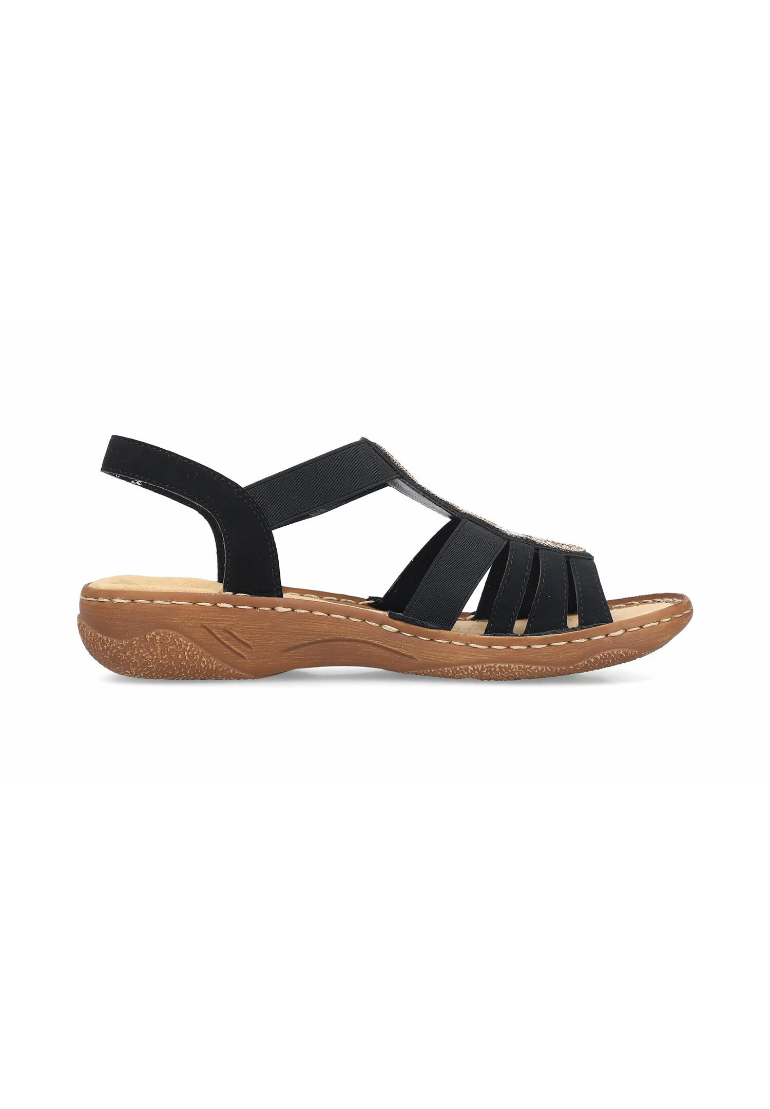 Rieker Damen Riemchensandalen schwarz Sandalen V2870-00 schwarz 4/5