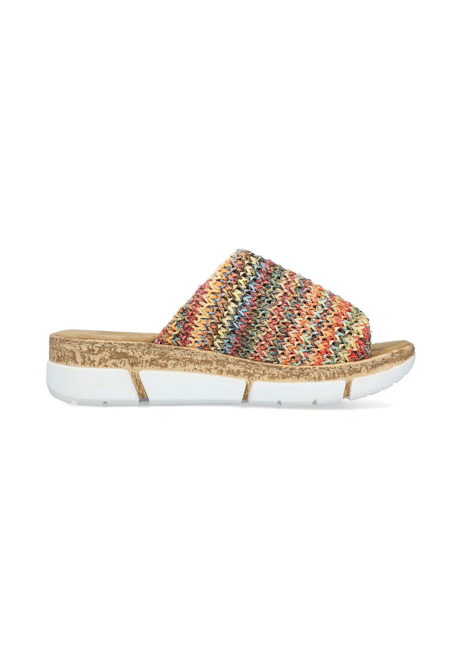 Rieker Rieker Damen Pantoletten Slipper V2369-90 multi-hellbraun 2/5
