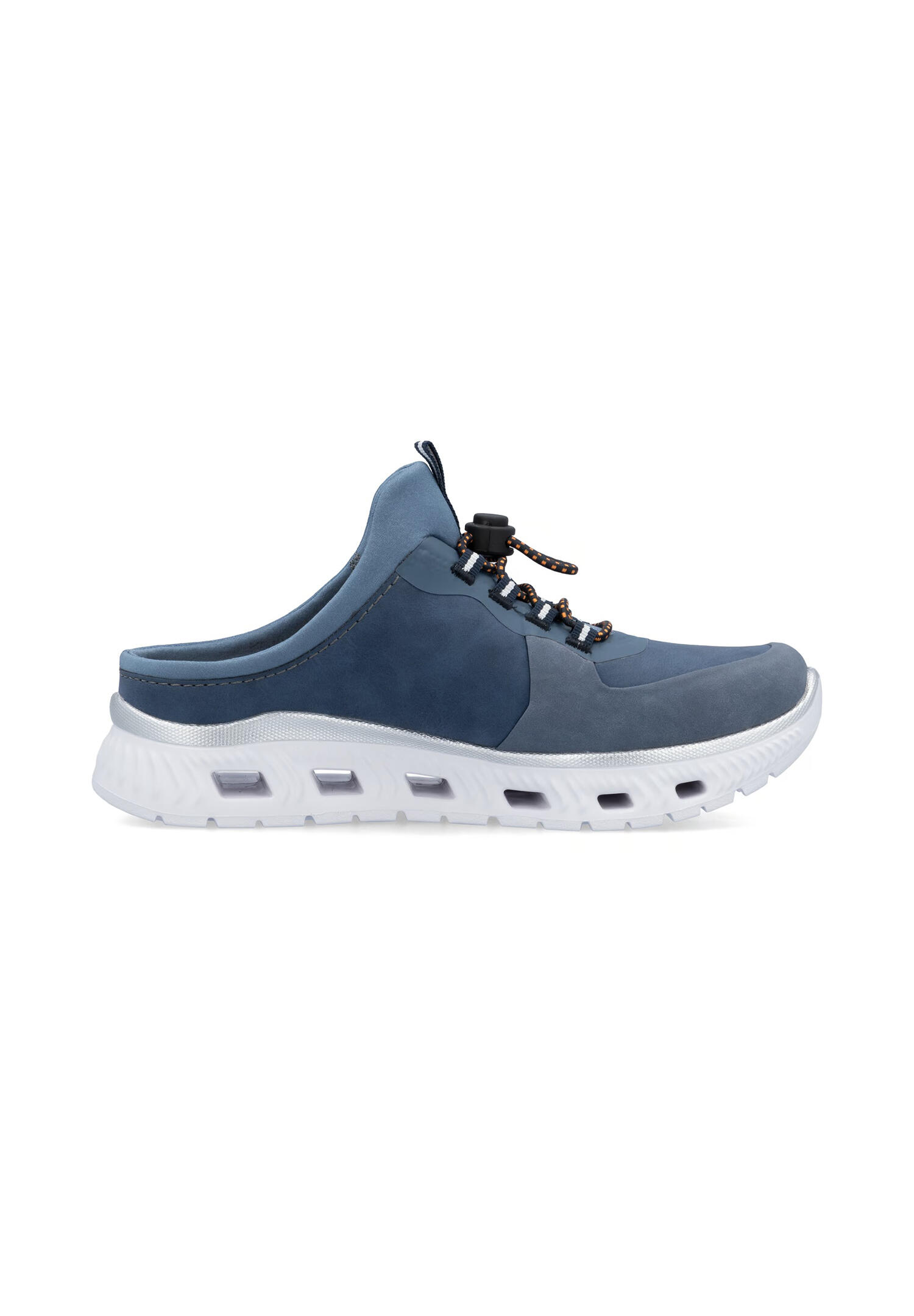 Rieker Damen Clog Sneaker Low Halbschuhe Schuhe M6069-10 Blau 4/5