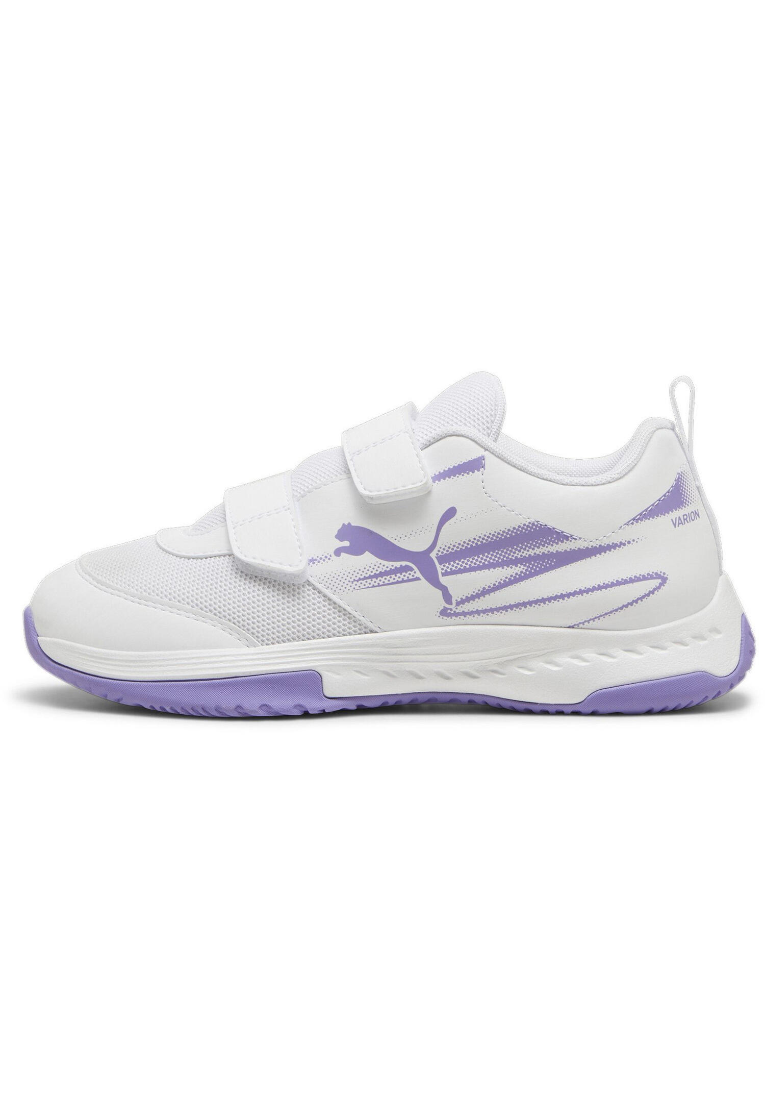 PUMA Varion II V Junior Kinder-Hallenschuhe 108106 04 Weiß-Lila 2/7