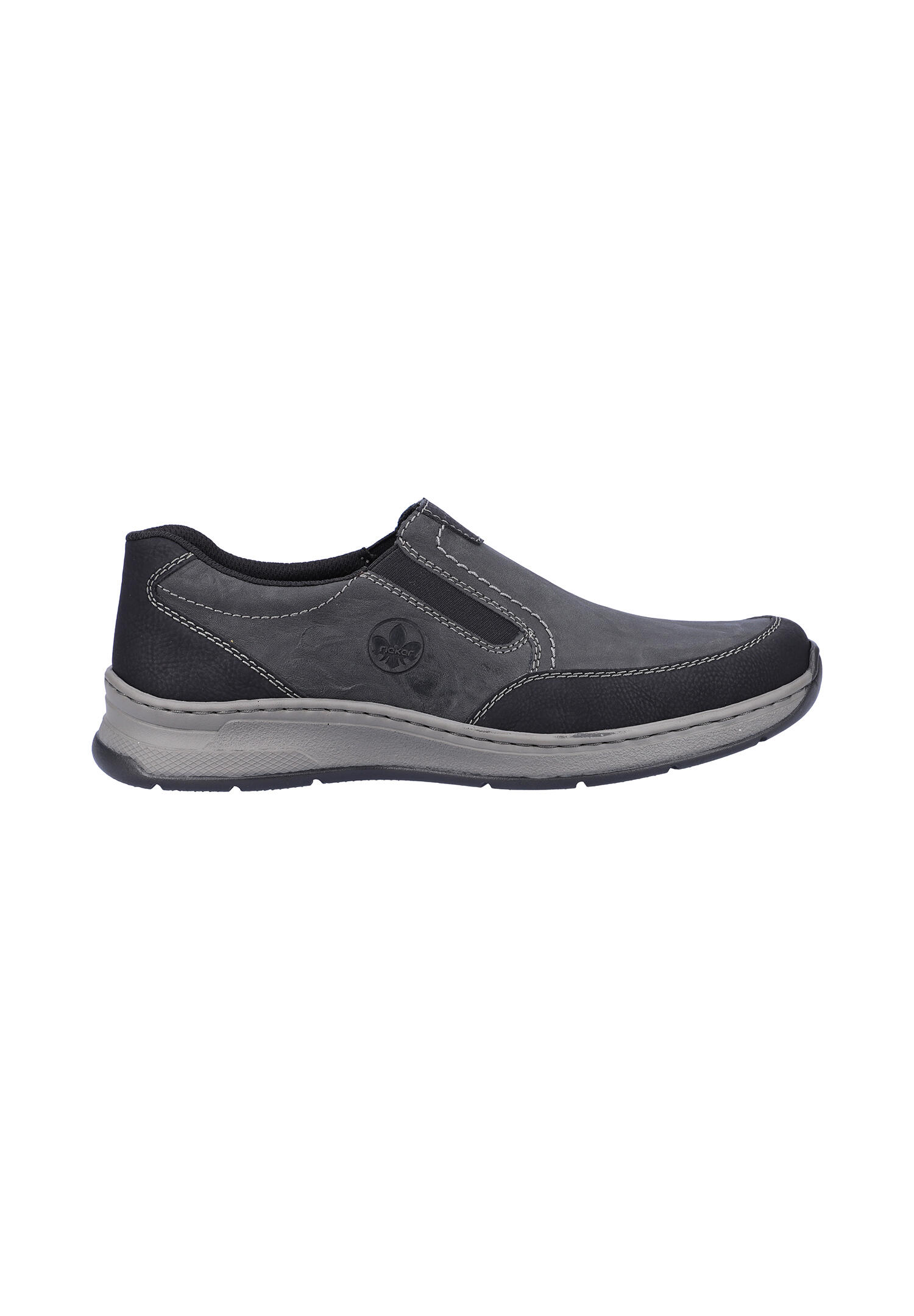 Rieker Herren  Halbschuhe Businessschuhe Leder Schuhe 14362-00 Grau extra Weit 4/7