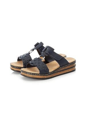 Rieker Damen Pantoletten Slipper 629K9-14 Dunkelblau