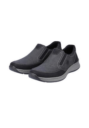 Rieker Herren Halbschuhe Businessschuhe Leder Schuhe 14362-00 Grau extra Weit