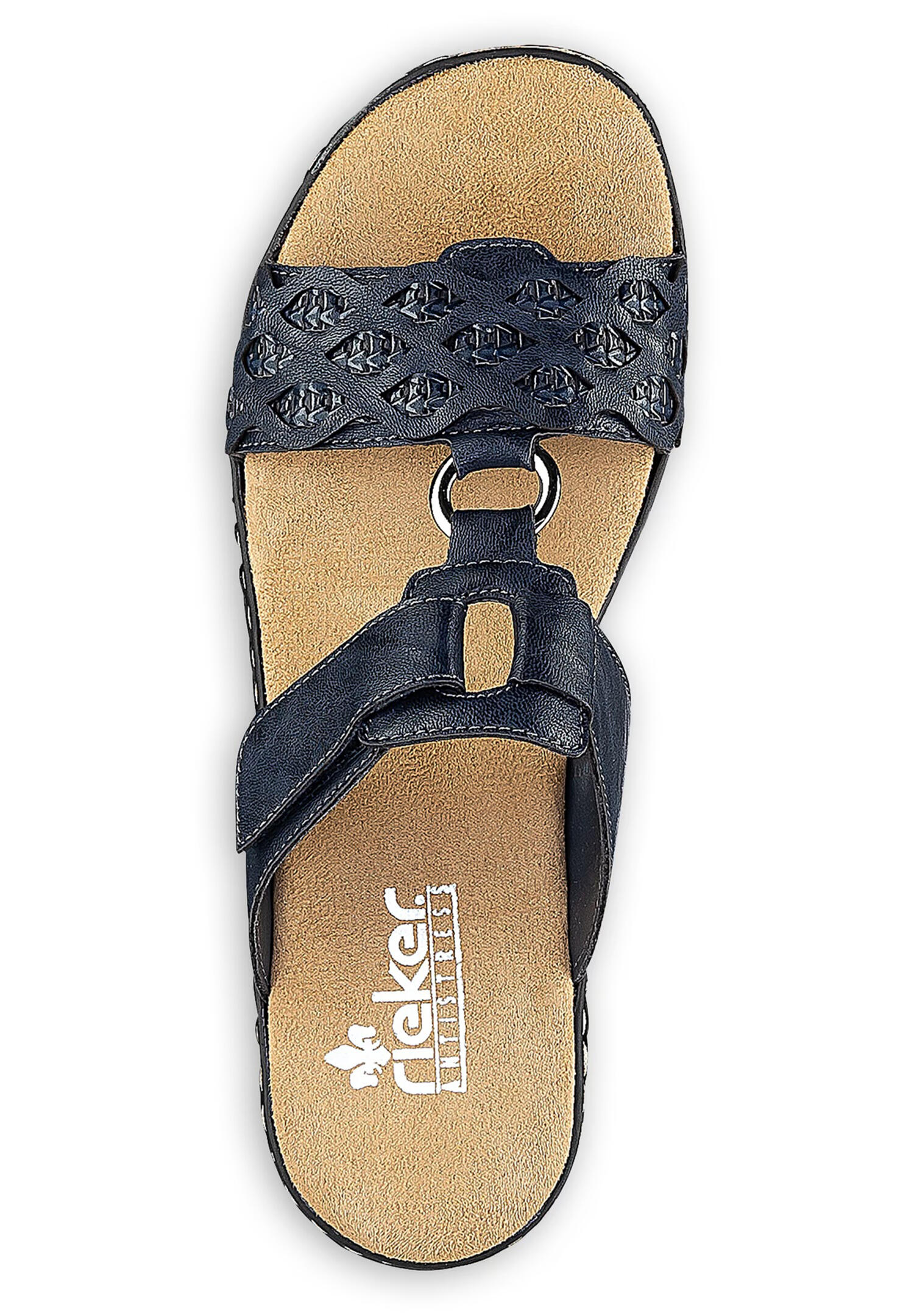 Rieker Damen Pantoletten Slipper 629K9-14  Dunkelblau 3/4