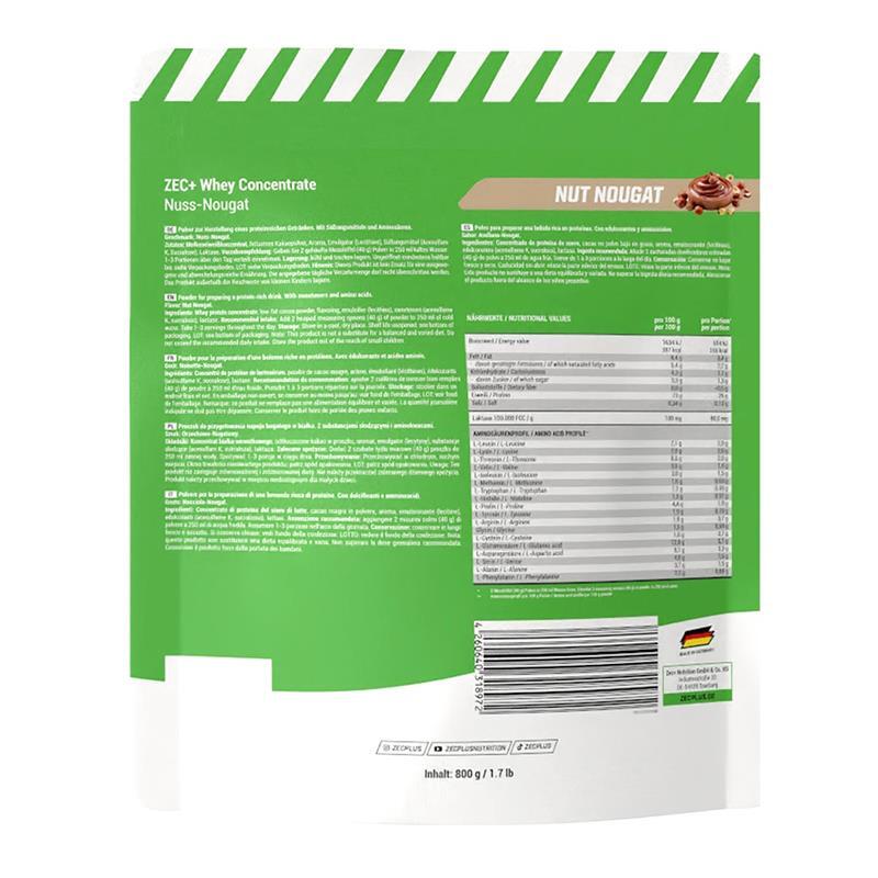 Zec+ Whey Concentrate (800g) Nut Nougat - Protéines 2/3