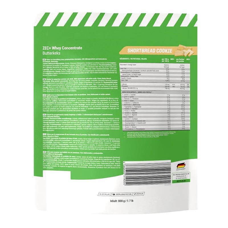 Zec+ Whey Concentrate (800g) Shortbread Cookie - Protéines 2/3