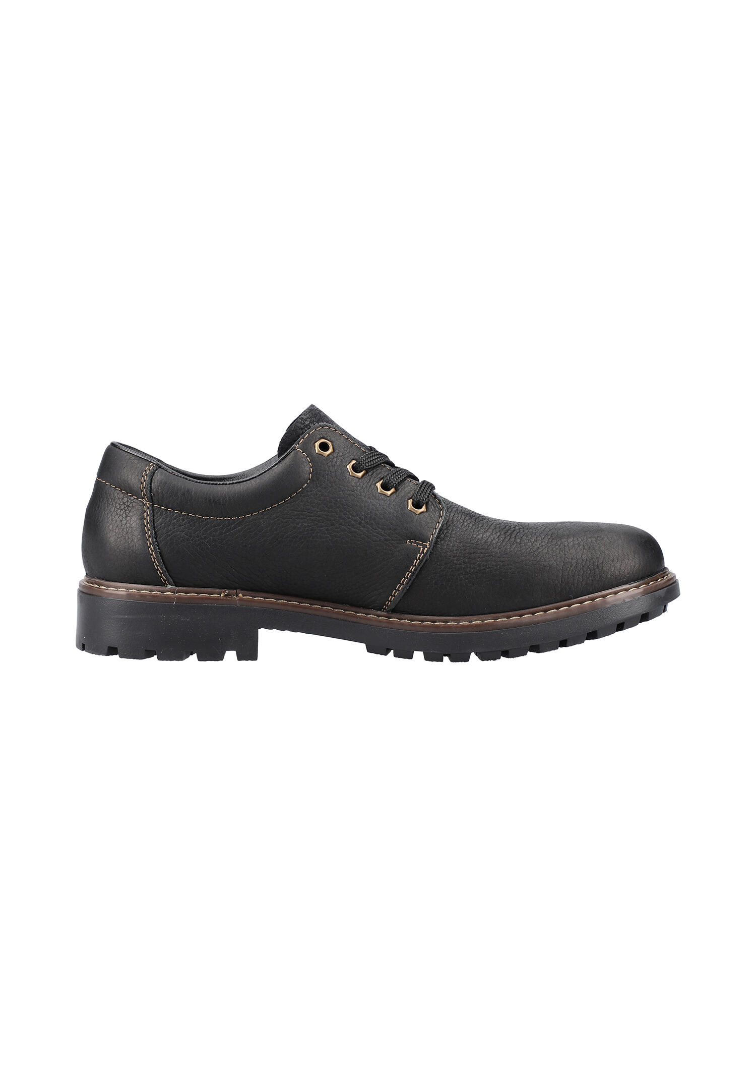 Rieker Herren Schnürschuhe Halbschuhe Businessschuhe Leder Schuhe B4610 schwarz 3/7
